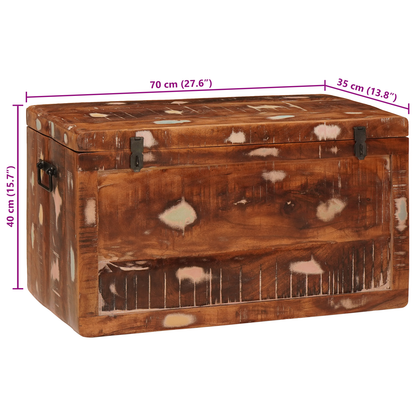 Opslagdoos Multikleur 70 x 35 x 40 cm massief gerecycled hout
