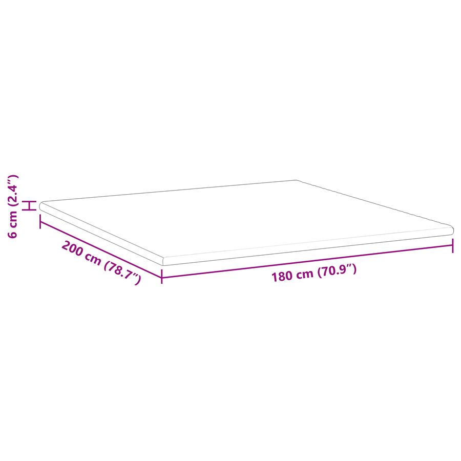 Matraspads Wit 180 x 200 cm 100% polyester jacquard stof