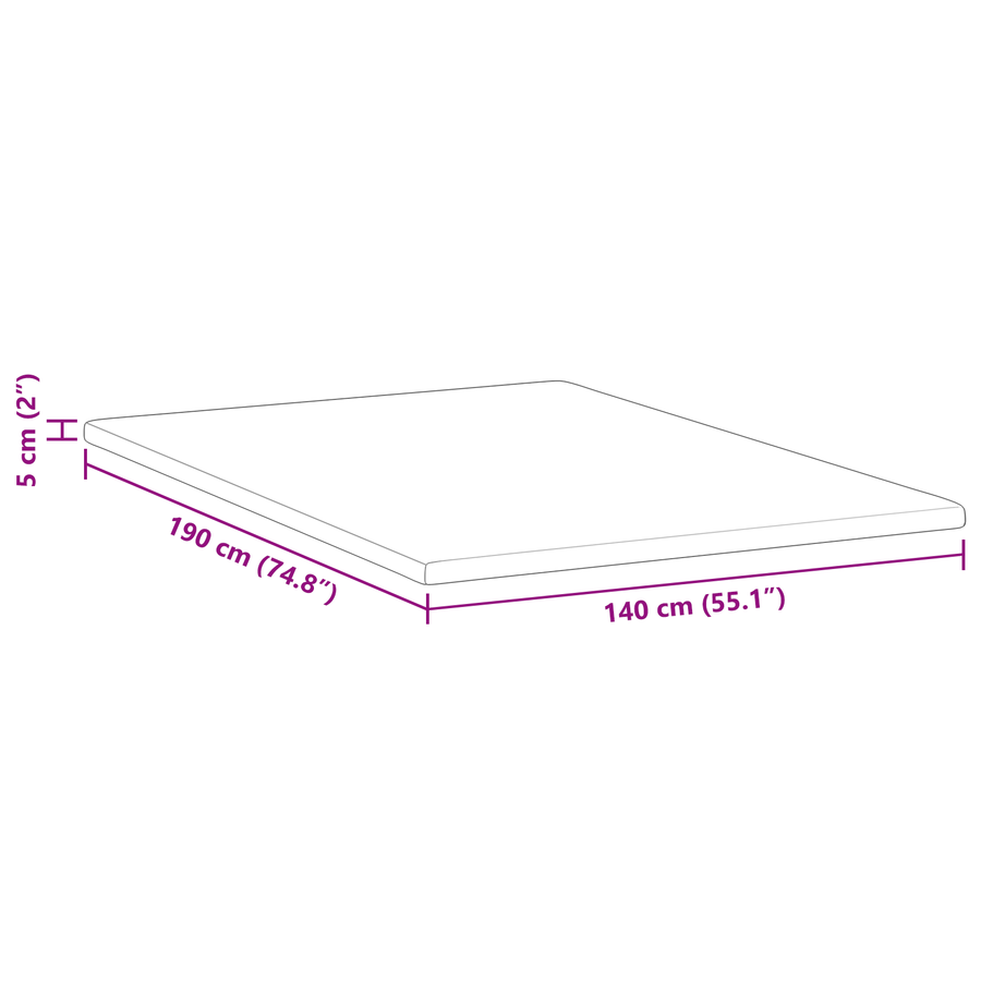 Matraspads Wit 140 x 190 cm 100% polyester jacquard stof