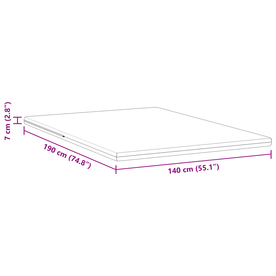 Matraspads Wit 140 x 190 cm 100% polyester jacquard stof