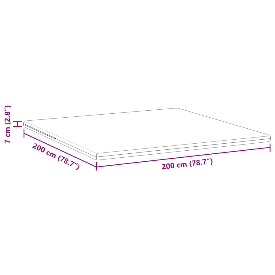 Matraspads Wit 200 x 200 cm 100% polyester jacquard stof