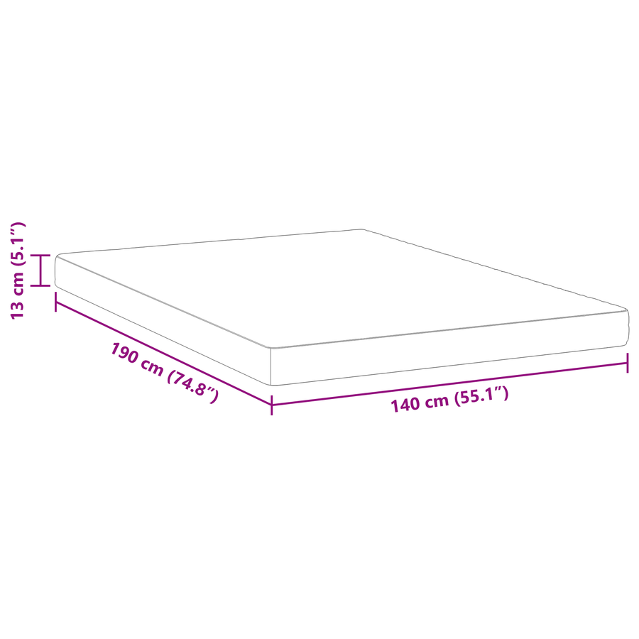 Matrassen Wit 140 x 190 cm 100% polyester stof