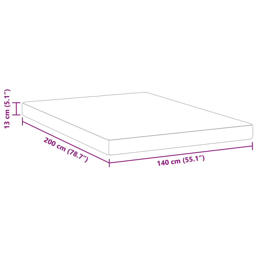 Matrassen Wit 140 x 200 cm 100% polyester stof