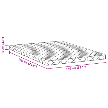 Matrassen Wit 190 x 140 cm 100% polyester stof