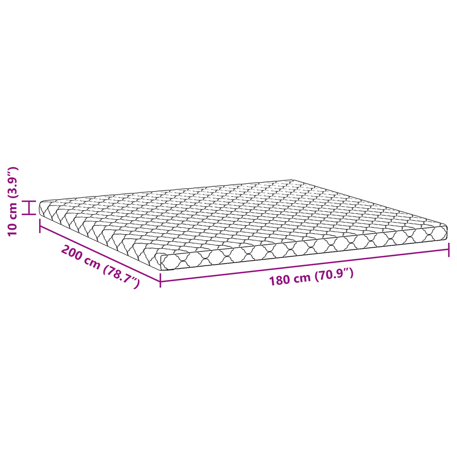 Matrassen Wit 200 x 180 cm 100% polyester stof