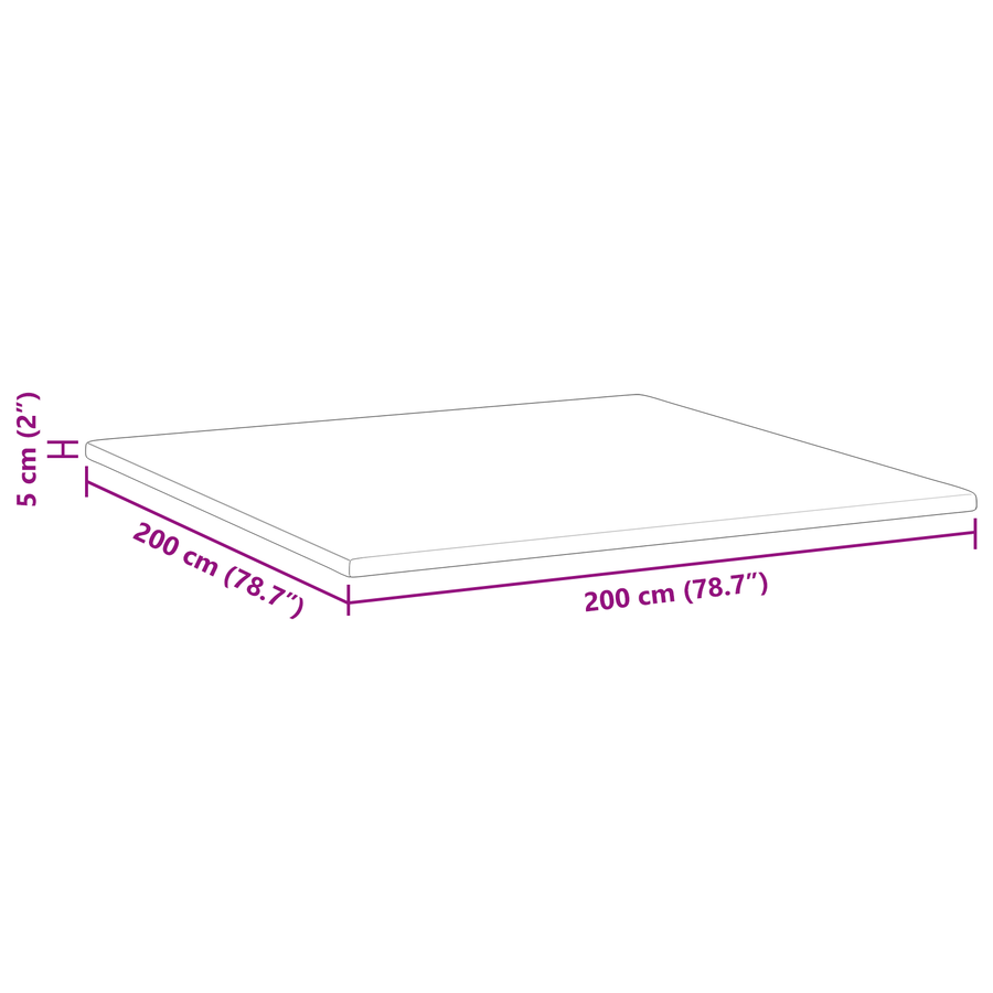 Matraspads Wit 200 x 200 cm Niet-plakkende polyester