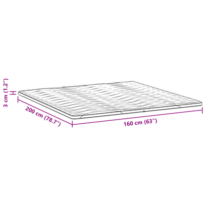 Matraspads Wit 160 x 200 cm Niet-plakkende polyester