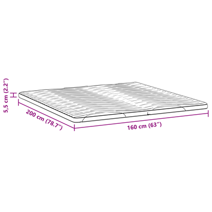 Matraspads Wit 160 x 200 cm Niet-plakkende polyester