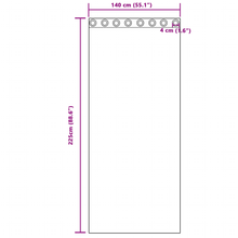 Gordijnen met gordijnen 2 pcs Wijnrood 225 x 140 cm Polyester