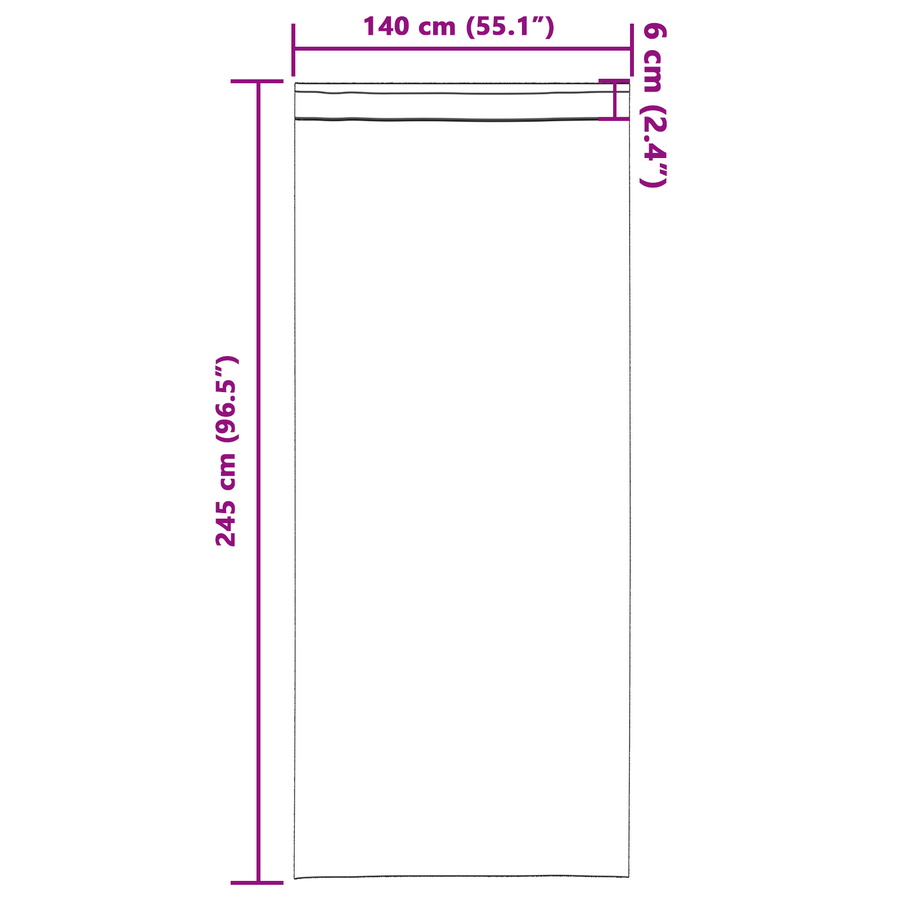 Gordijnen met gordijnen 2 pcs Lichtbruin 245 x 140 cm Polyester