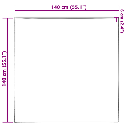 Gordijnen met gordijnen 2 pcs Paars 140 x 140 cm Polyester
