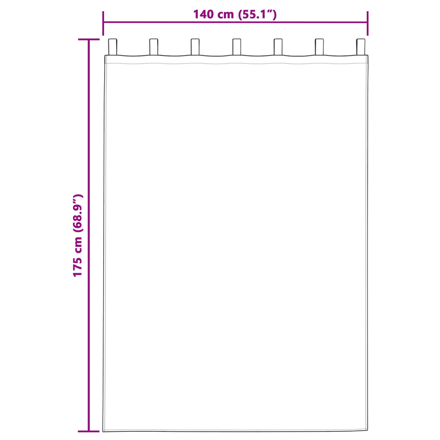 Verduisterende gordijnen 2 pcs Lichtgrijs 175 x 140 cm