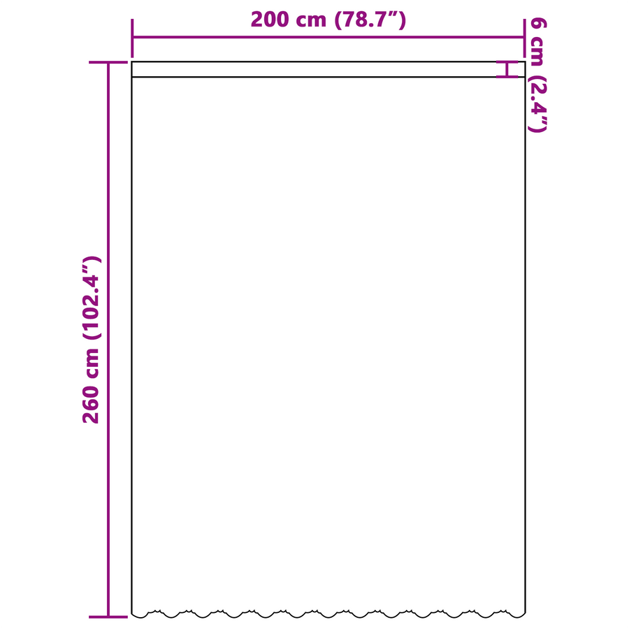 Kantgordijn met gordijnen Bloemen Wit 200 x 260 cm Polyester