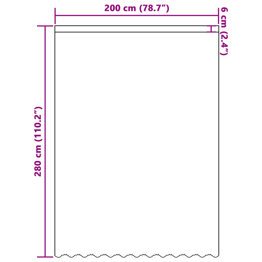 Kantgordijn met gordijnen Bloemen Wit 200 x 280 cm Polyester