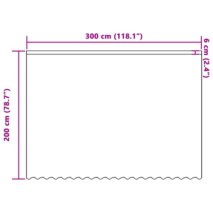 Kantgordijn met gordijnen Bloemen Wit 300 x 200 cm Polyester