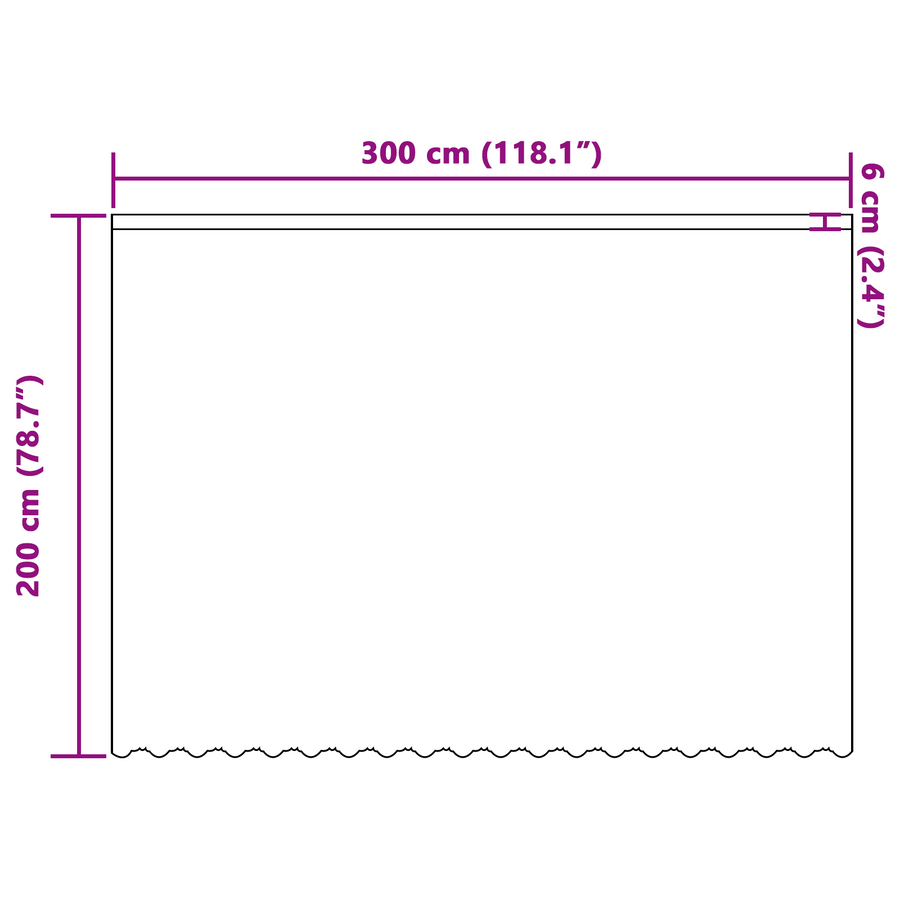 Kantgordijn met gordijnen Bloemen Wit 300 x 200 cm Polyester