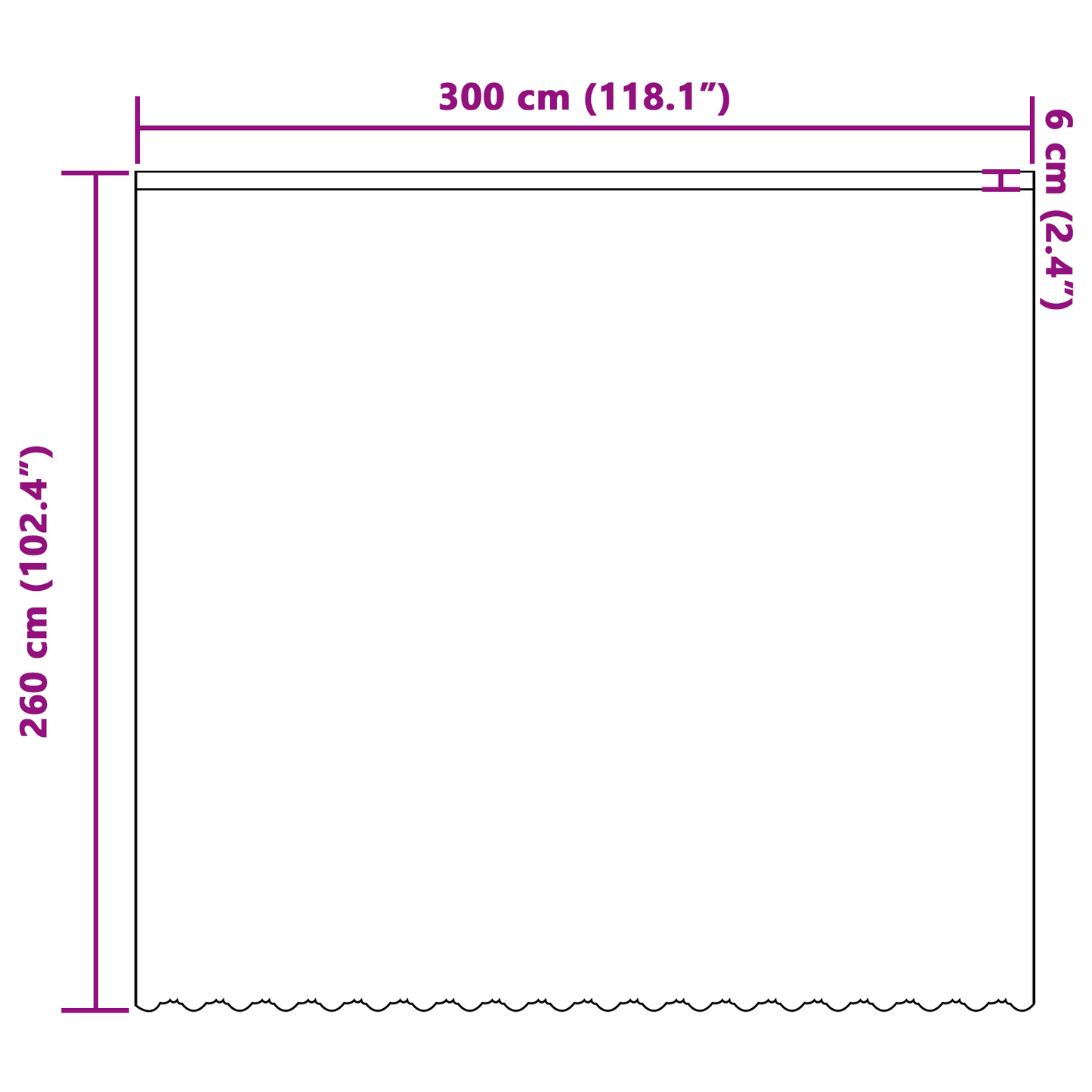 Kantgordijn met gordijnen Bloemen Wit 300 x 260 cm Polyester