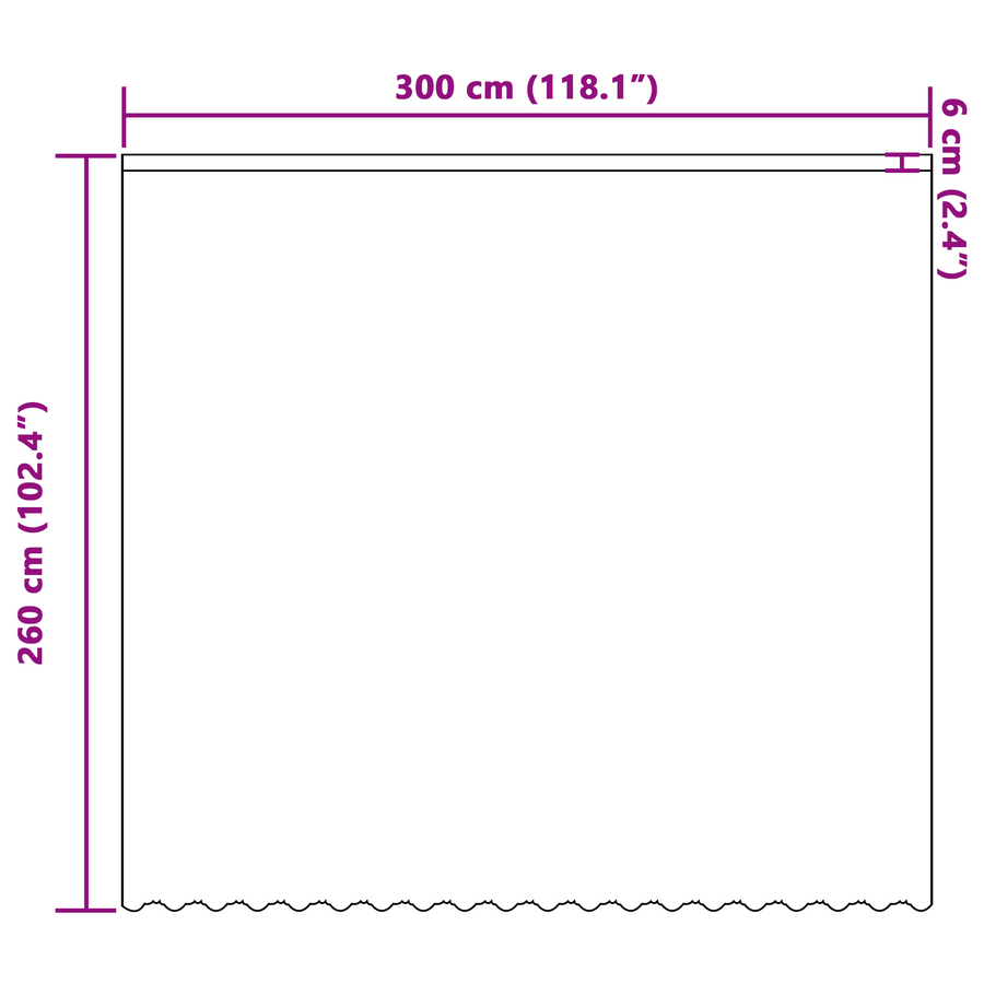 Kantgordijn met gordijnen Bloemen Wit 300 x 260 cm Polyester