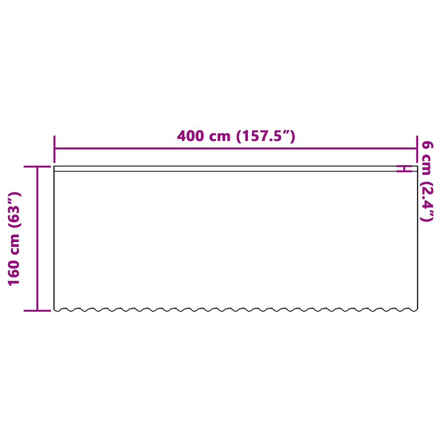 Kantgordijn met gordijnen Bloemen Wit 400 x 160 cm Polyester