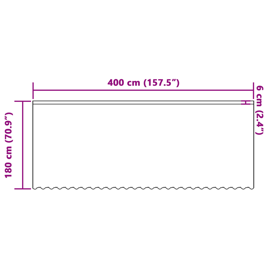 Kantgordijn met gordijnen Bloemen Wit 400 x 180 cm Polyester