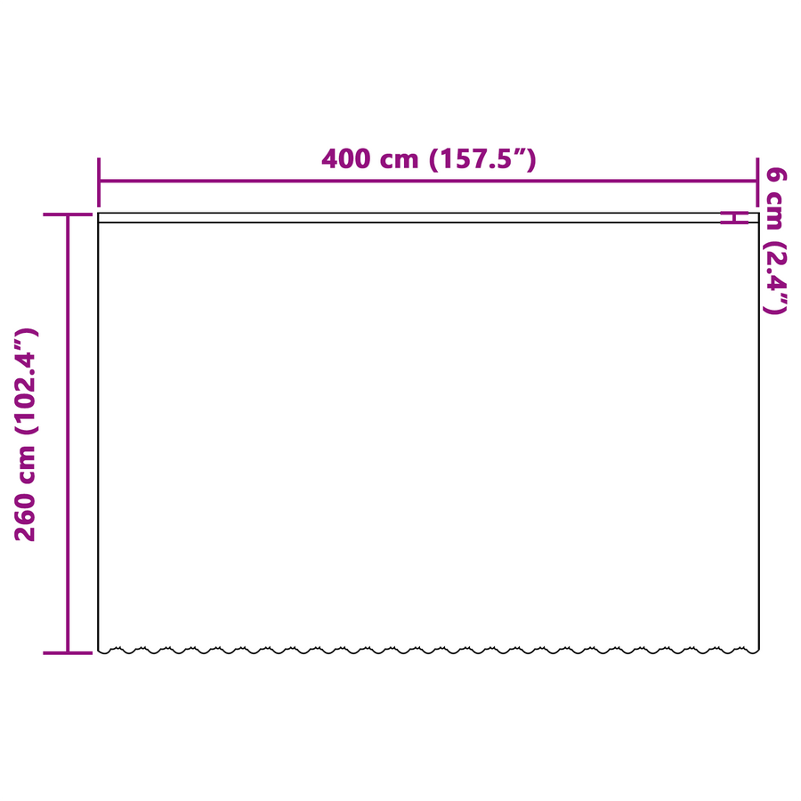 Kantgordijn met gordijnen Bloemen Wit 400 x 260 cm Polyester