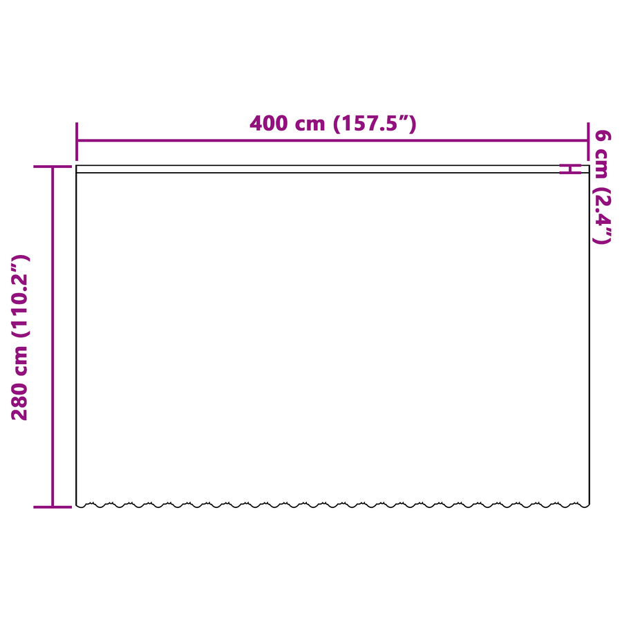 Kantgordijn met gordijnen Bloemen Wit 400 x 280 cm Polyester