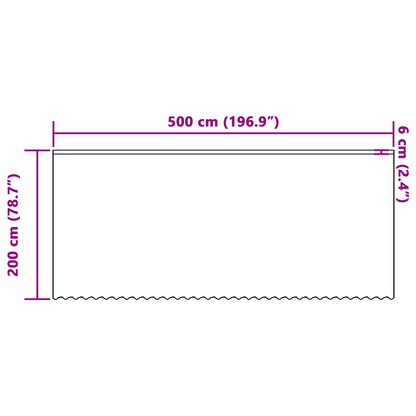 Kantgordijn met gordijnen Bloemen Wit 500 x 200 cm Polyester