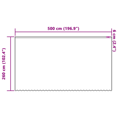 Kantgordijn met gordijnen Bloemen Wit 500 x 260 cm Polyester