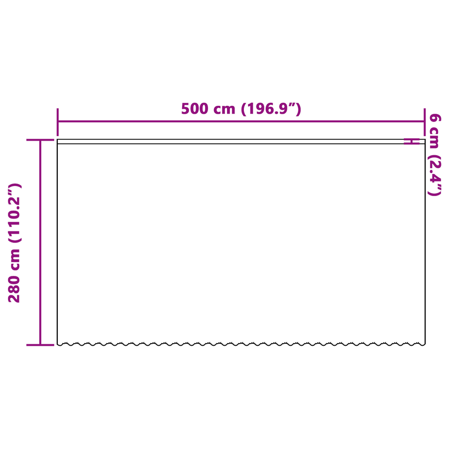 Kantgordijn met gordijnen Bloemen Wit 500 x 280 cm Polyester