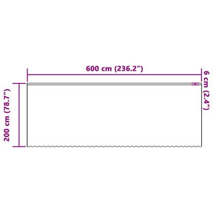 Kantgordijn met gordijnen Bloemen Wit 600 x 200 cm Polyester