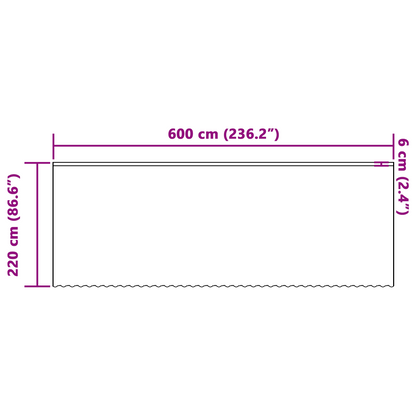 Kantgordijn met gordijnen Bloemen Wit 600 x 220 cm Polyester