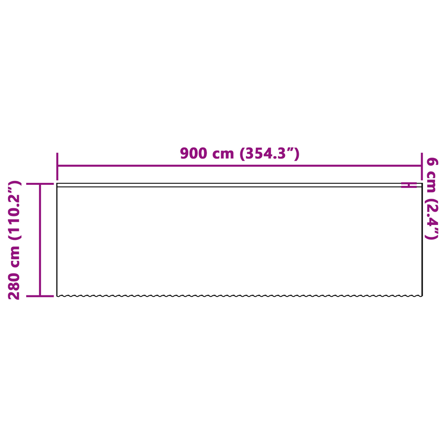 Kantgordijn met gordijnen Bloemen Wit 900 x 280 cm Polyester