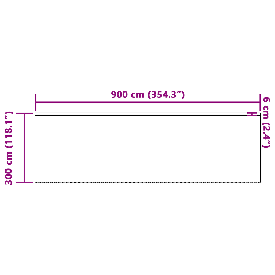 Kantgordijn met gordijnen Bloemen Wit 900 x 300 cm Polyester