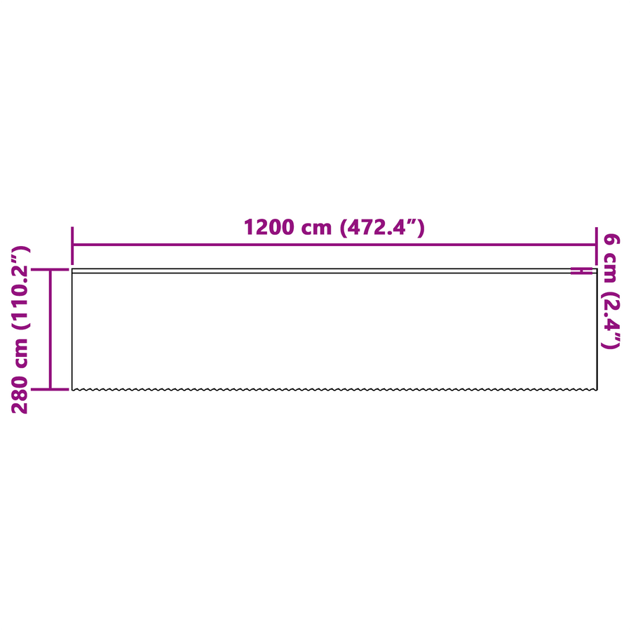 Kantgordijn met gordijnen Bloemen Wit 1200 x 280 cm Polyester
