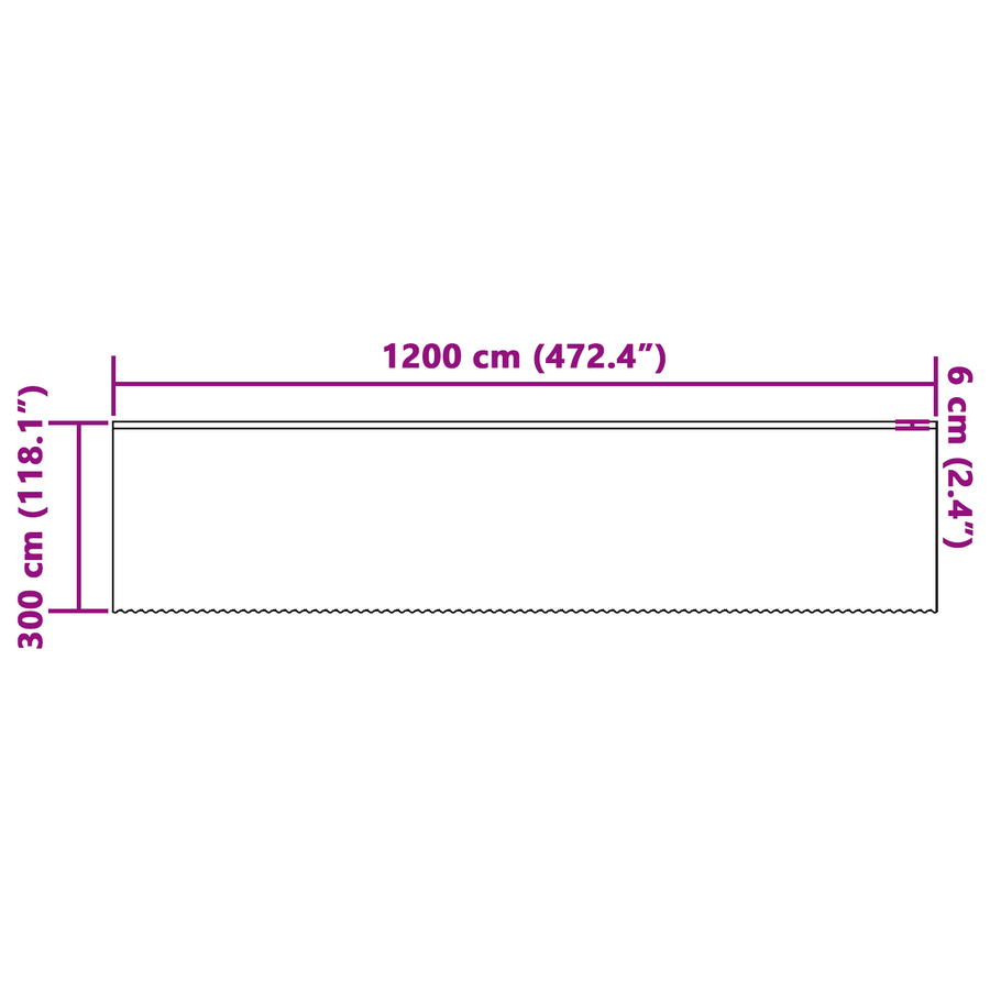 Kantgordijn met gordijnen Bloemen Wit 1200 x 300 cm Polyester