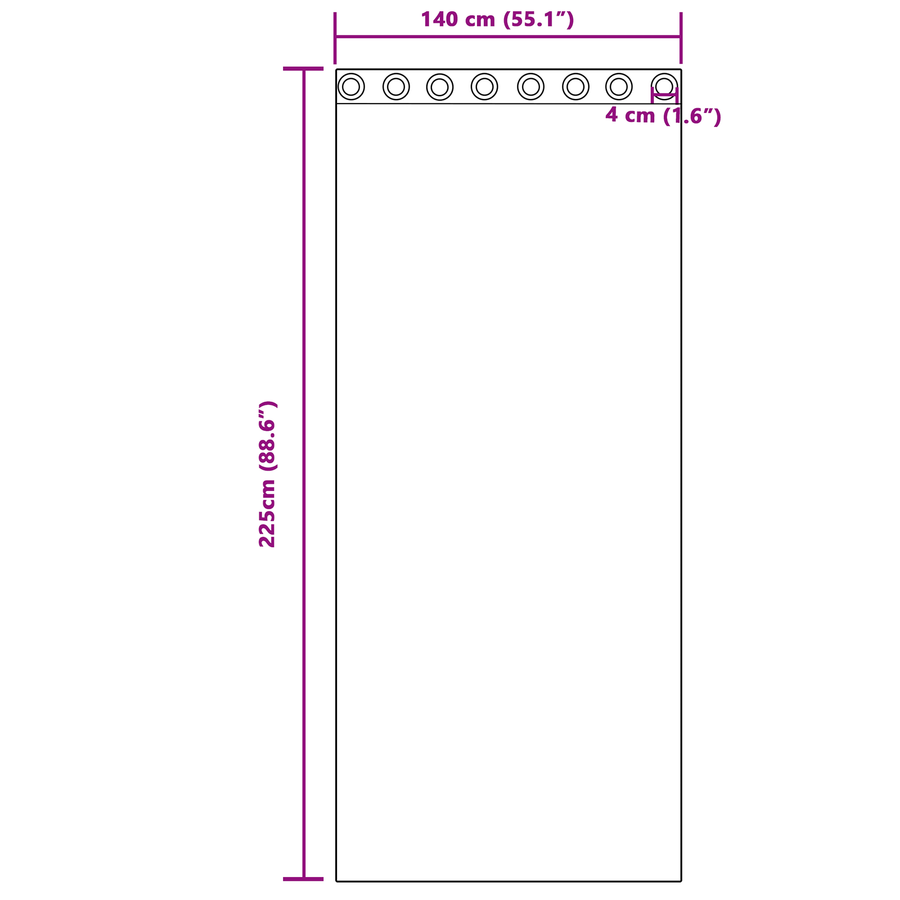 Gordijnen met gordijnen 2 pcs Zand 140 x 225 cm Polyester