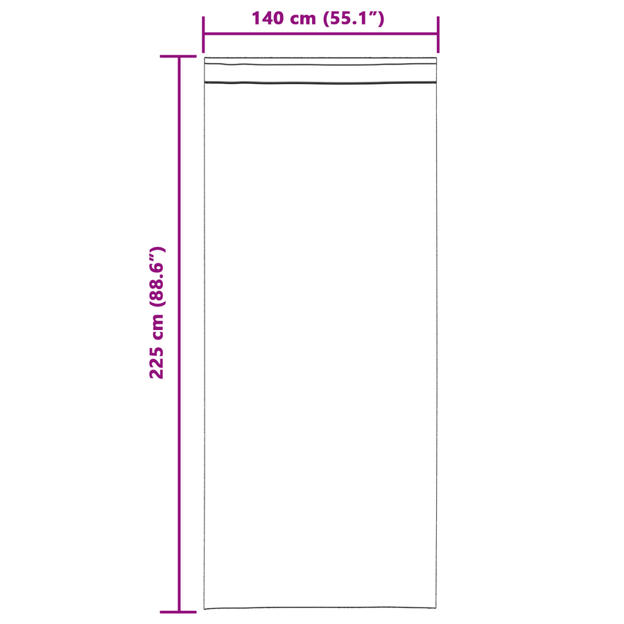 Gordijnen met gordijnen 2 pcs Zand 140 x 225 cm Polyester