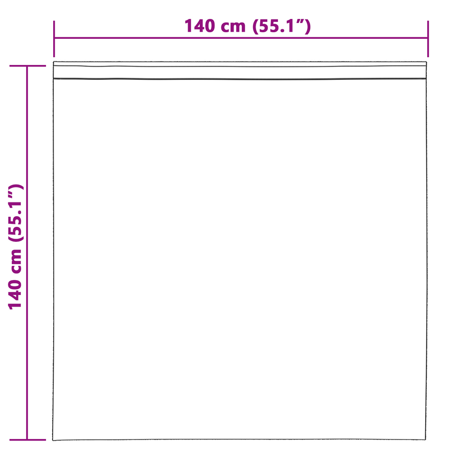Gordijnen 2 pcs Donkergrijs 140 x 140 cm Polyester