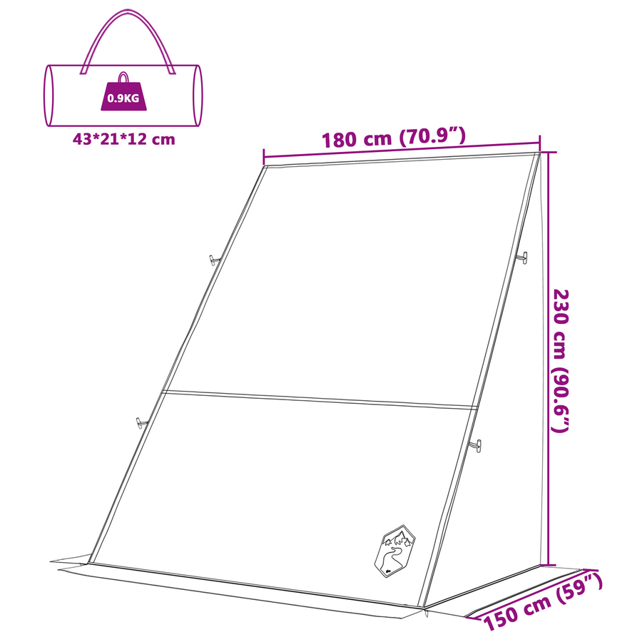 Waterbestendige Tent 190 x 150 x 230 cm