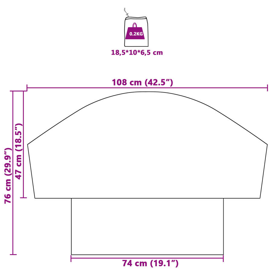 Wielenhoes 76 x 74 cm oxford