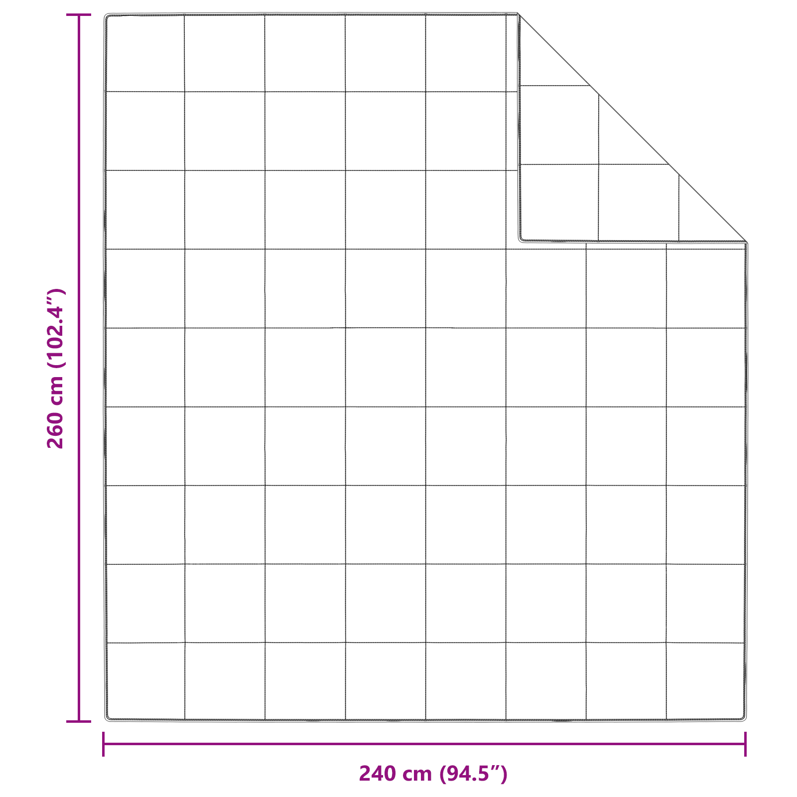 Dekens & Duvets Wit 240 x 260 cm Dons