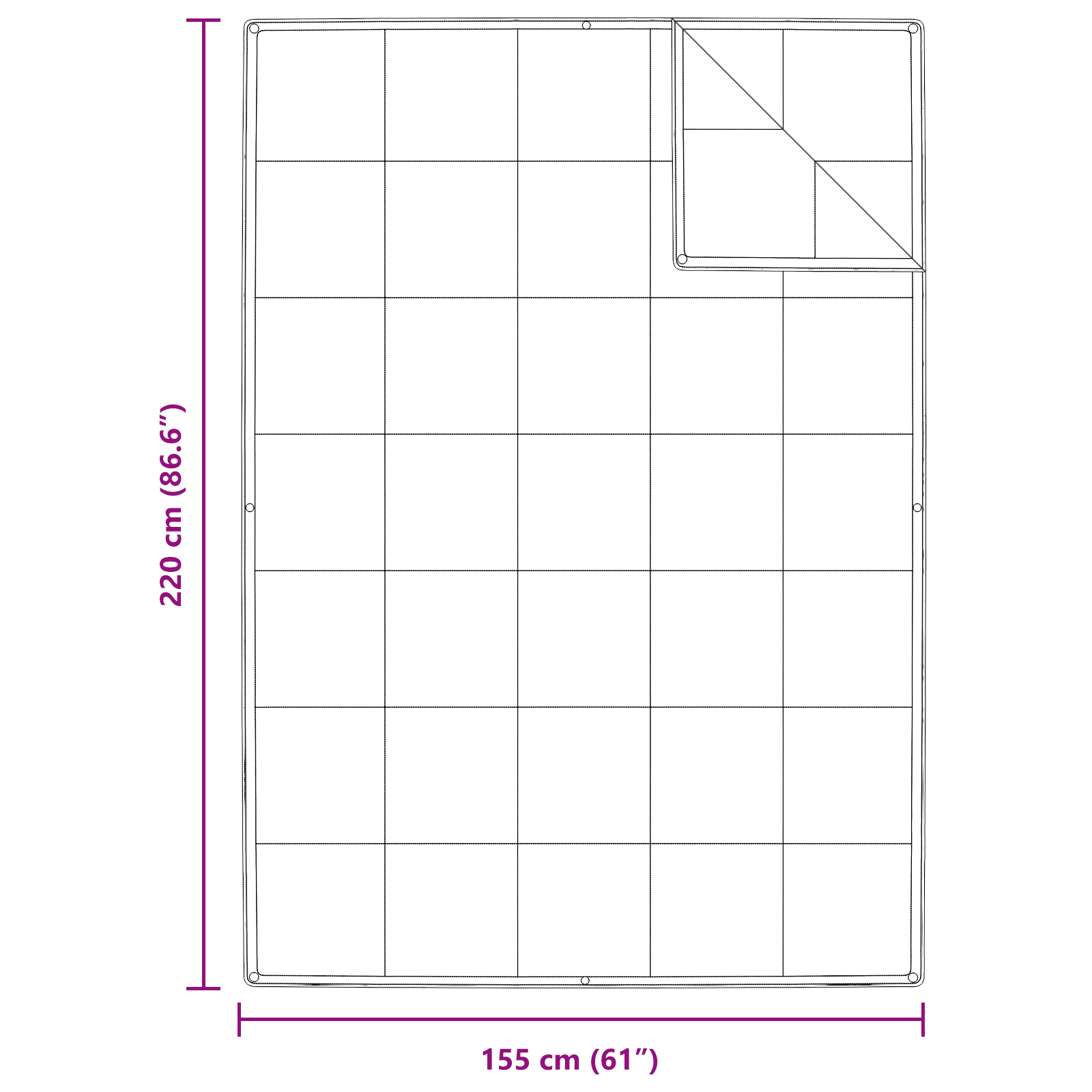 Dekens & Donsdekens Wit 155 x 220 cm Dons