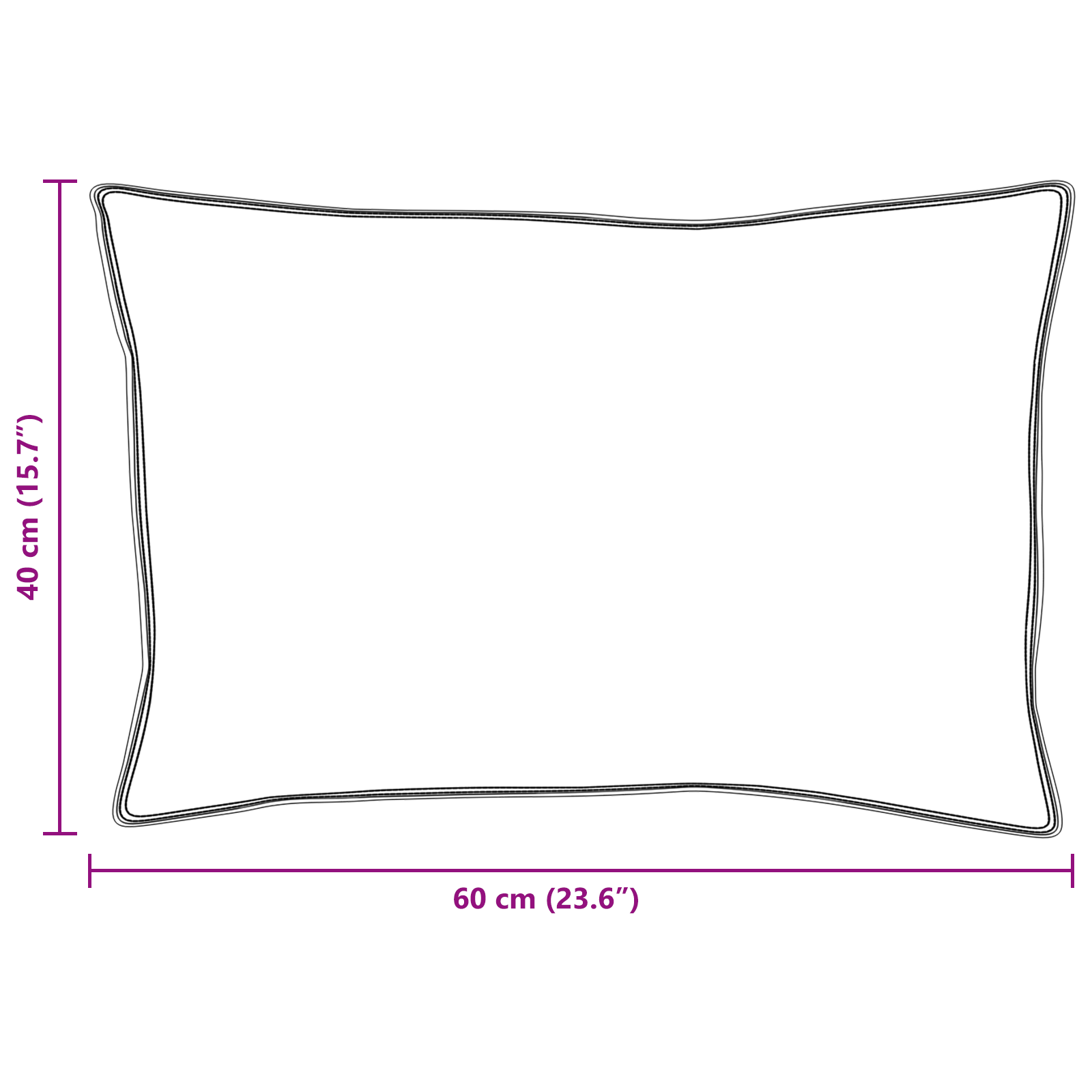 Hoofdkussen Wit 40 x 60 cm 130gsm 100% katoen