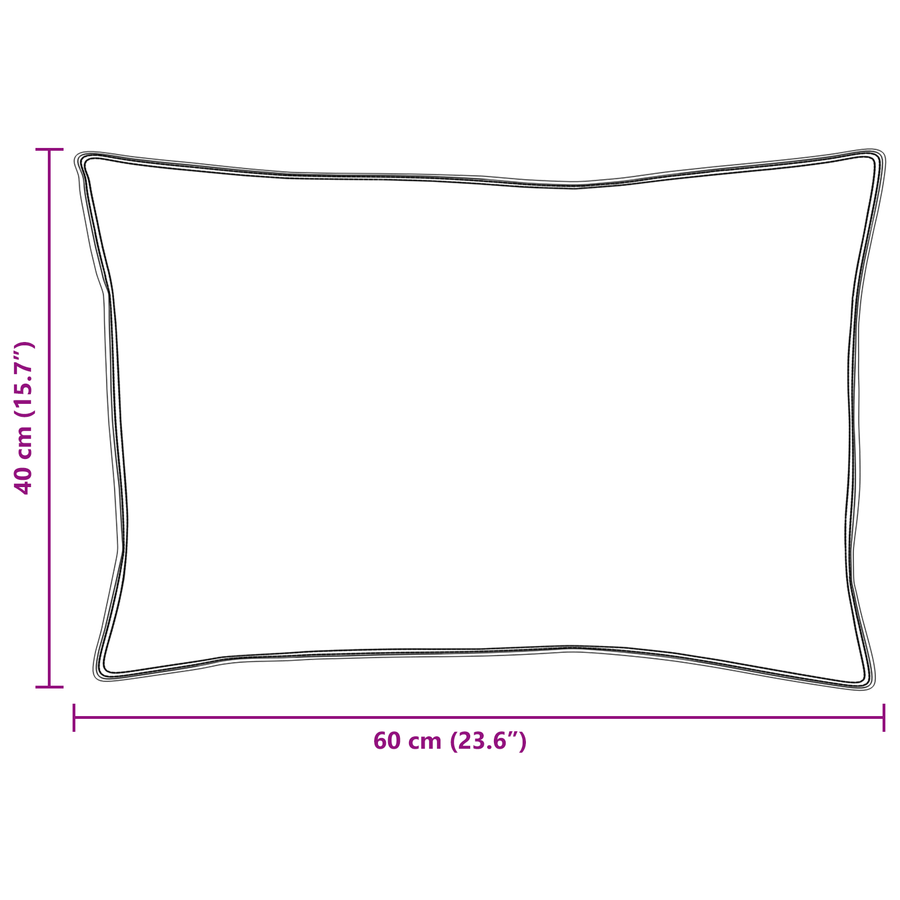 Kussens 2 pcs Wit 40 x 60 cm 130gsm 100% katoen