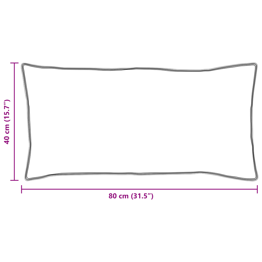 Kussens 2 pcs Wit 40 x 80 cm 130gsm 100% katoen