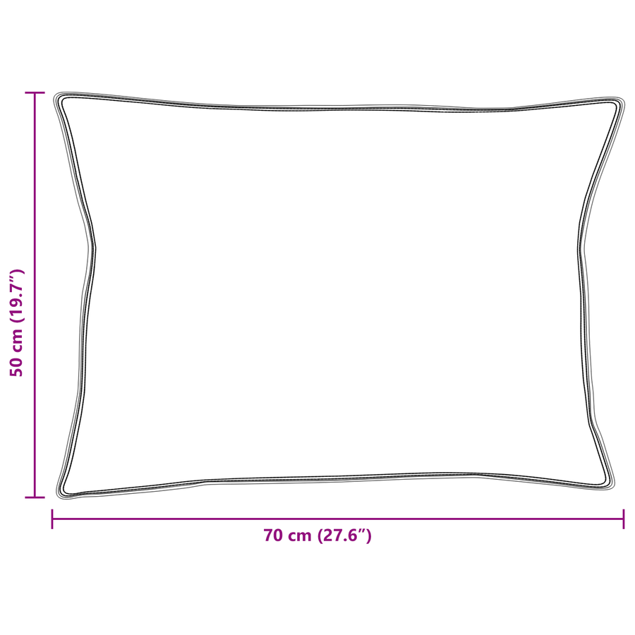 Kussens 2 pcs Wit 50 x 70 cm 130gsm 100% katoen