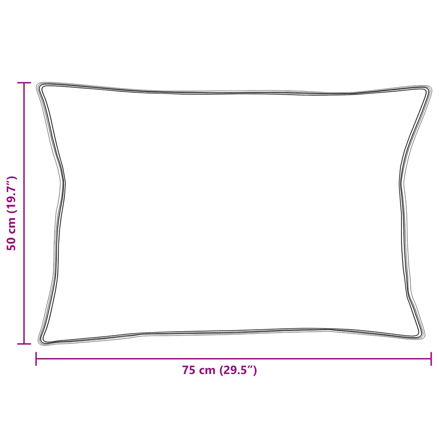 Kussens 2 pcs Wit 50 x 75 cm 130gsm 100% katoen
