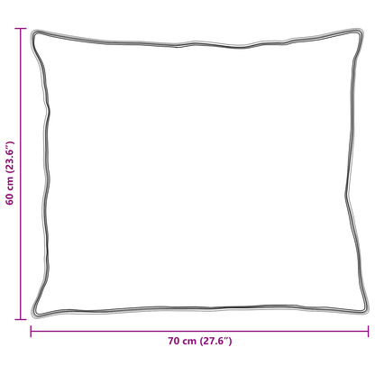 Kussens 2 pcs Wit 60 x 70 cm 130gsm 100% katoen