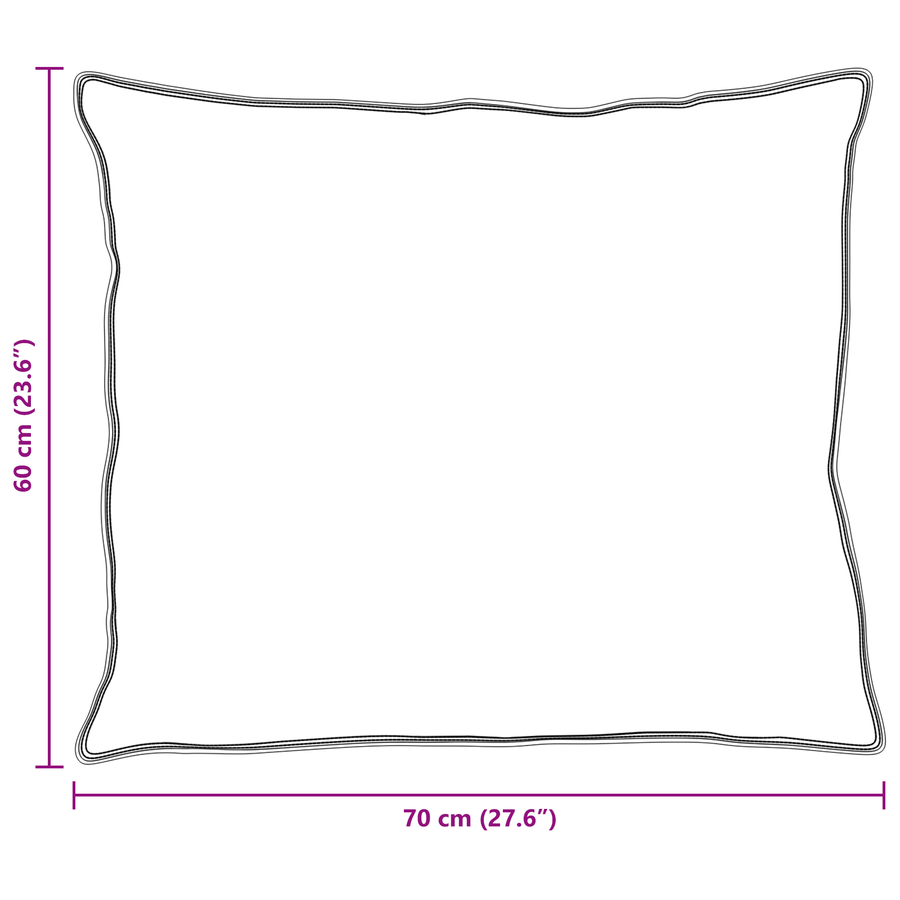 Kussens 2 pcs Wit 60 x 70 cm 130gsm 100% katoen