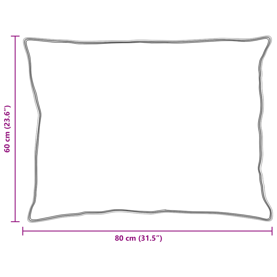 Kussens 2 pcs Wit 60 x 80 cm 130gsm 100% katoen